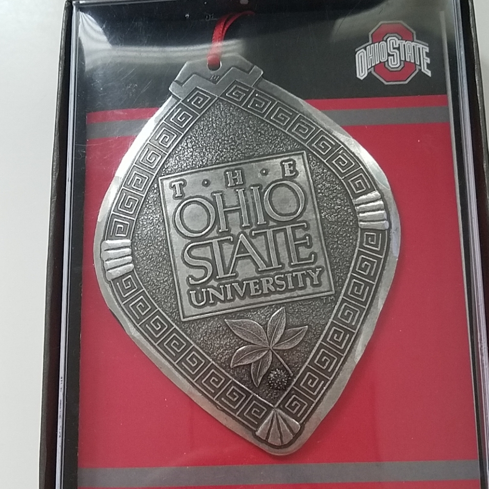 OHIO STATE PEWTER ORNAMENT